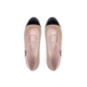 Elisa Ballerina Beige Black