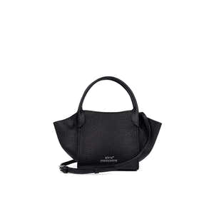 Virginia Small Pebbled Black