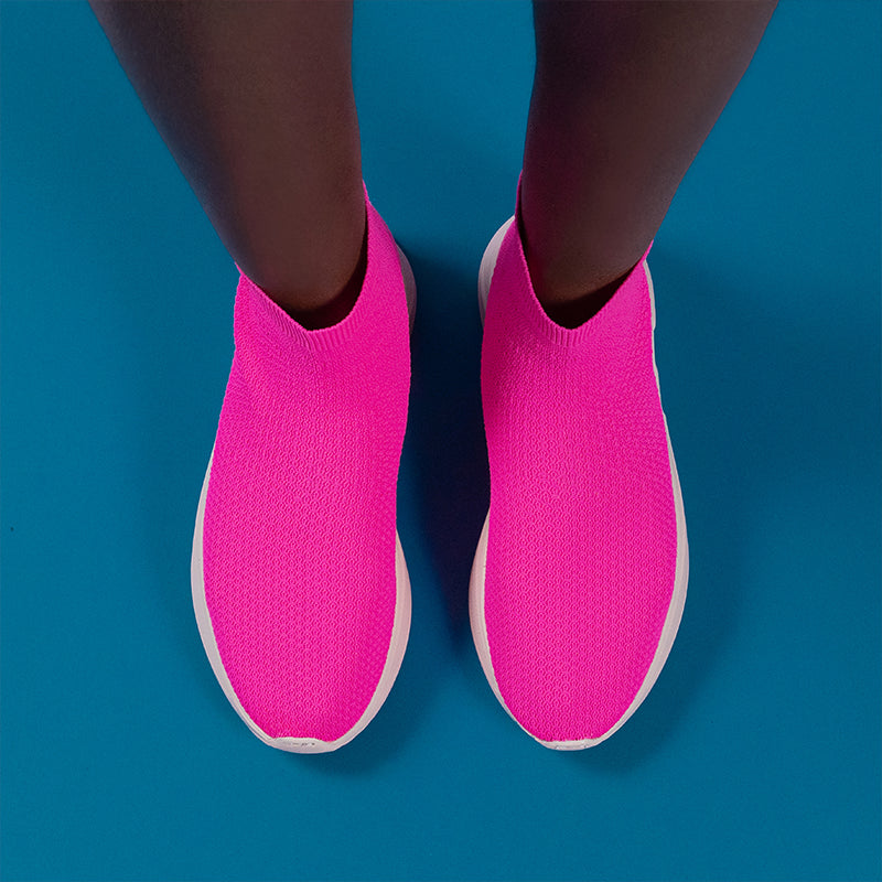 racva sneaker boot neon pink roccamore sneakers neon pink 