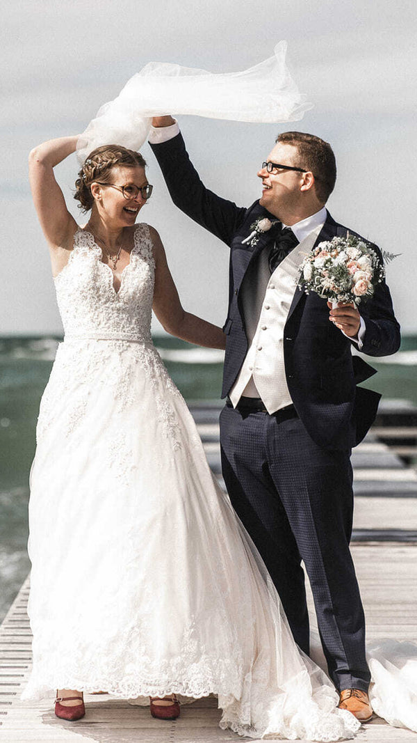 Christina gift i grace roccamore sko - Bridal - bryllupsbillede - bride