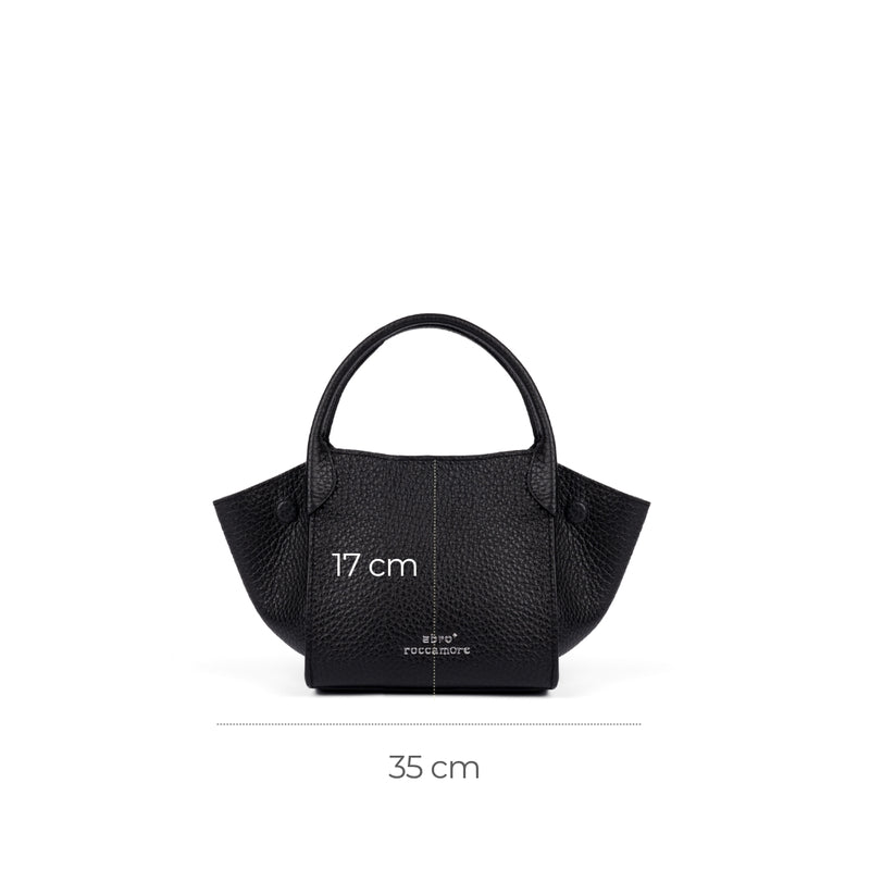 Virginia Small Pebbled Black