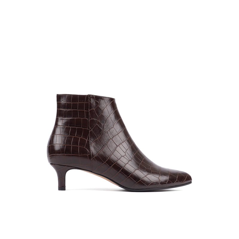Margrethe Boot Croc Cacao