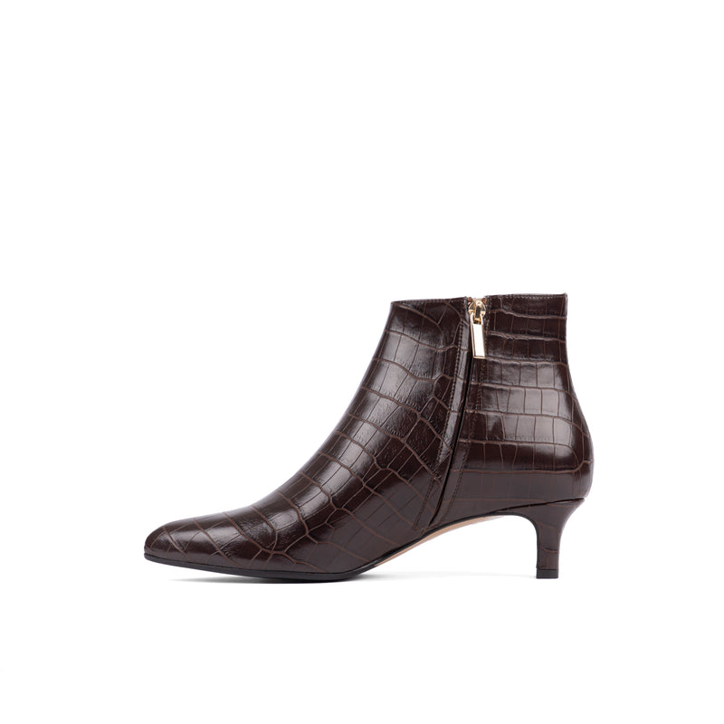 Margrethe Boot Croc Cacao