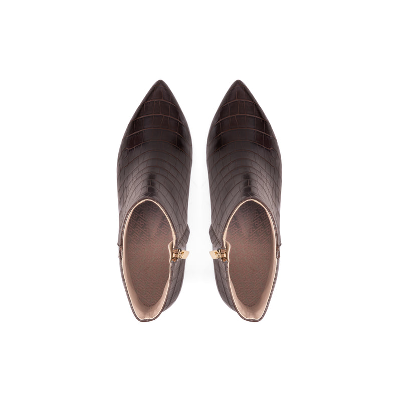 Margrethe Boot Croc Cacao