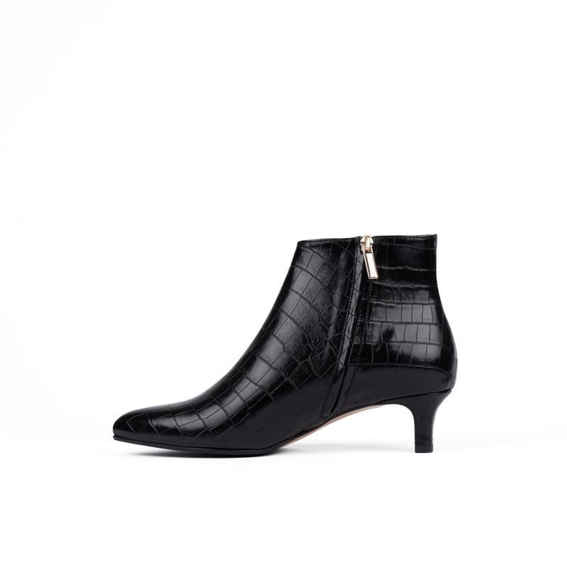 Margrethe Boot Croc Black