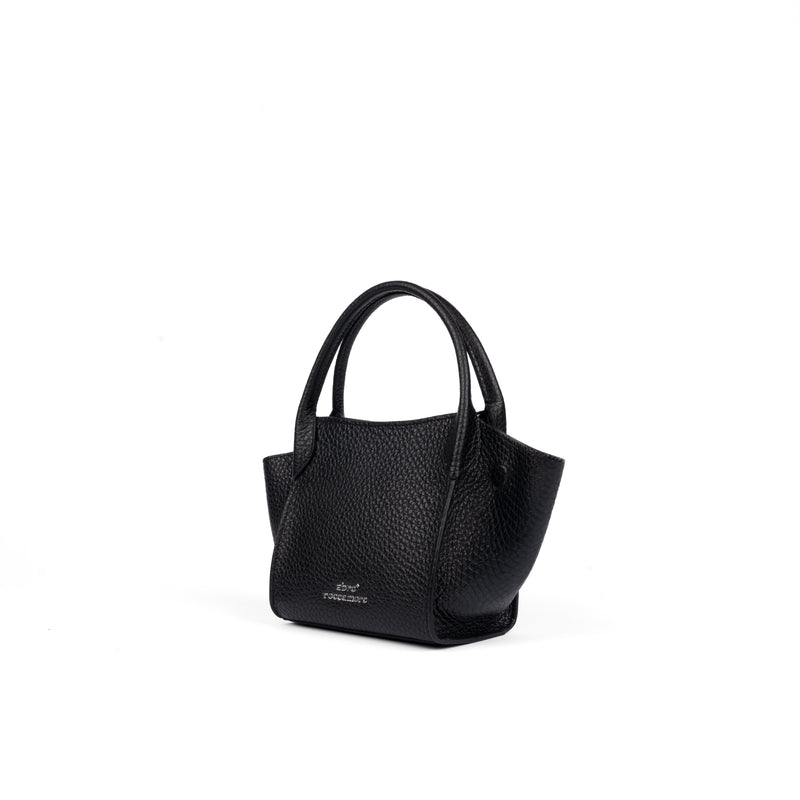 Virginia Small Pebbled Black