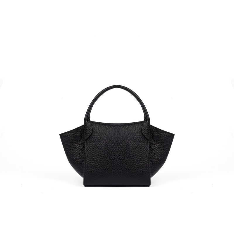 Virginia Small Pebbled Black