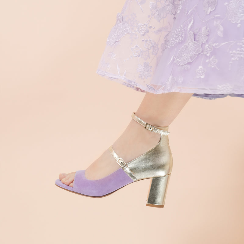 Lili sandal viola gold roccamore sandal purple gold lilla guld 