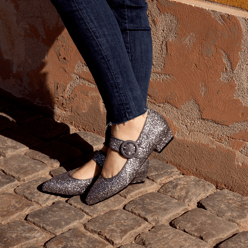 Isabelle Grey Glitter