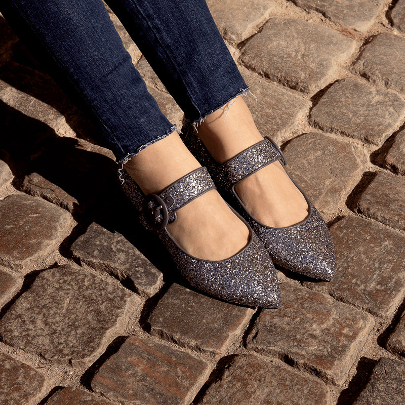 Isabelle Grey Glitter